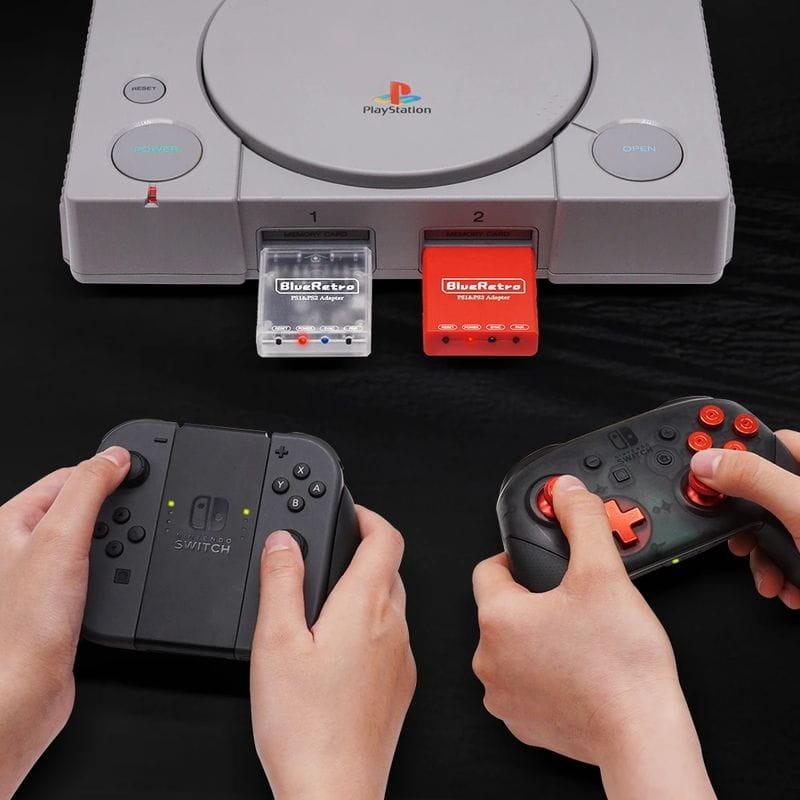 RetroScaler BlueRetro PS1, PS2, PS4, PS5, Nintendo Switch Vermelho - Adaptador Gamepad - Poderoso
