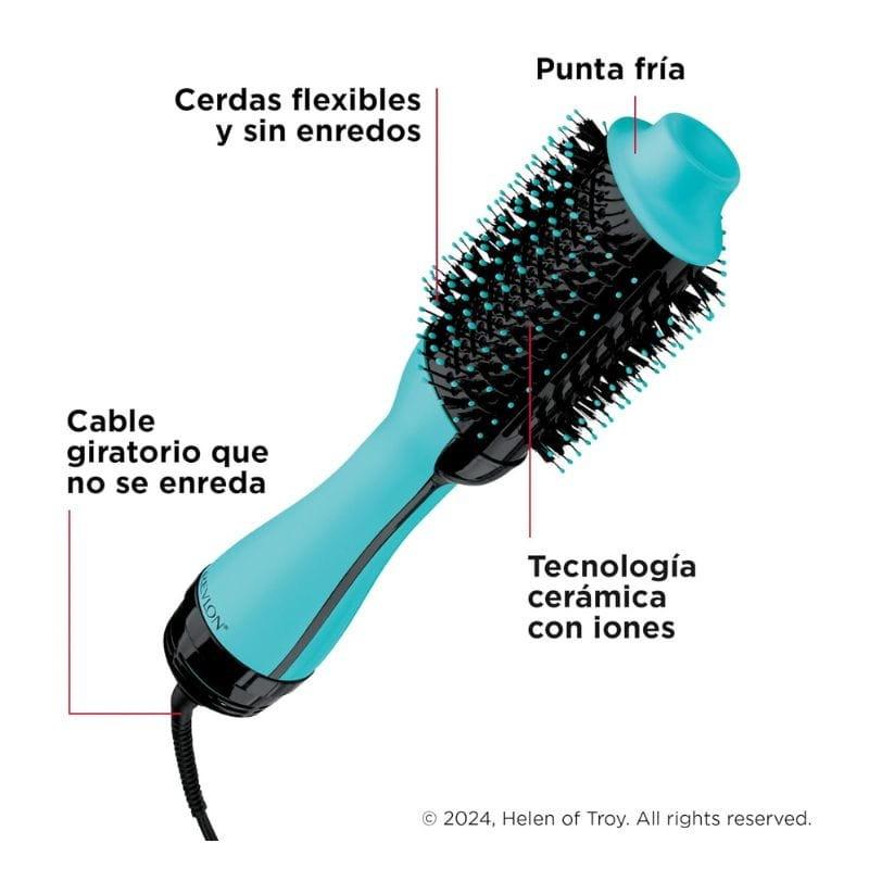 Secador de cabelo e volumizador Revlon One-Step Mint - Escova de ar quente - Imagem de ponta fria