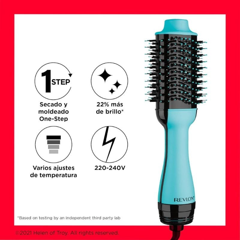 Secador de Cabelo e Volumizador Revlon One-Step Mint - Características da Escova de Ar Quente