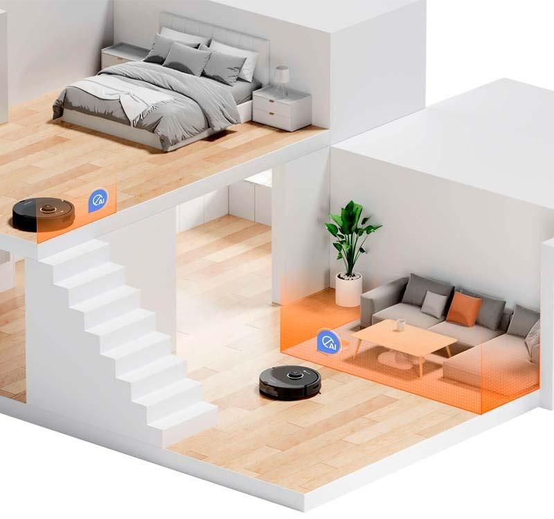 escaneo 3D del Aspirador Robot Roborock Q8 Max Negro