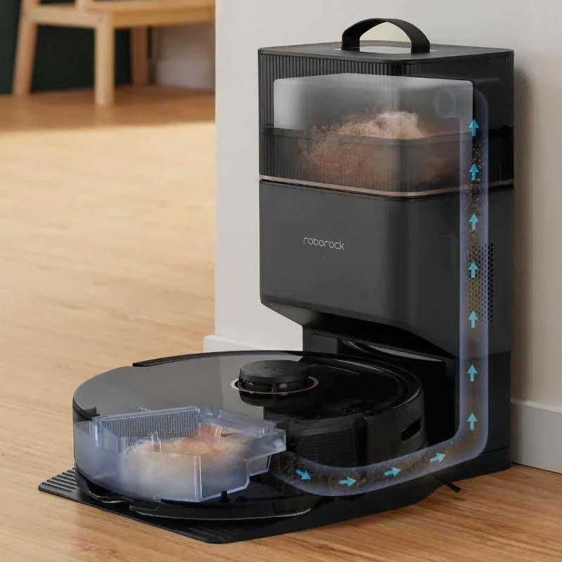 foto real del Aspirador Robot Roborock Q8 Max+ Negro