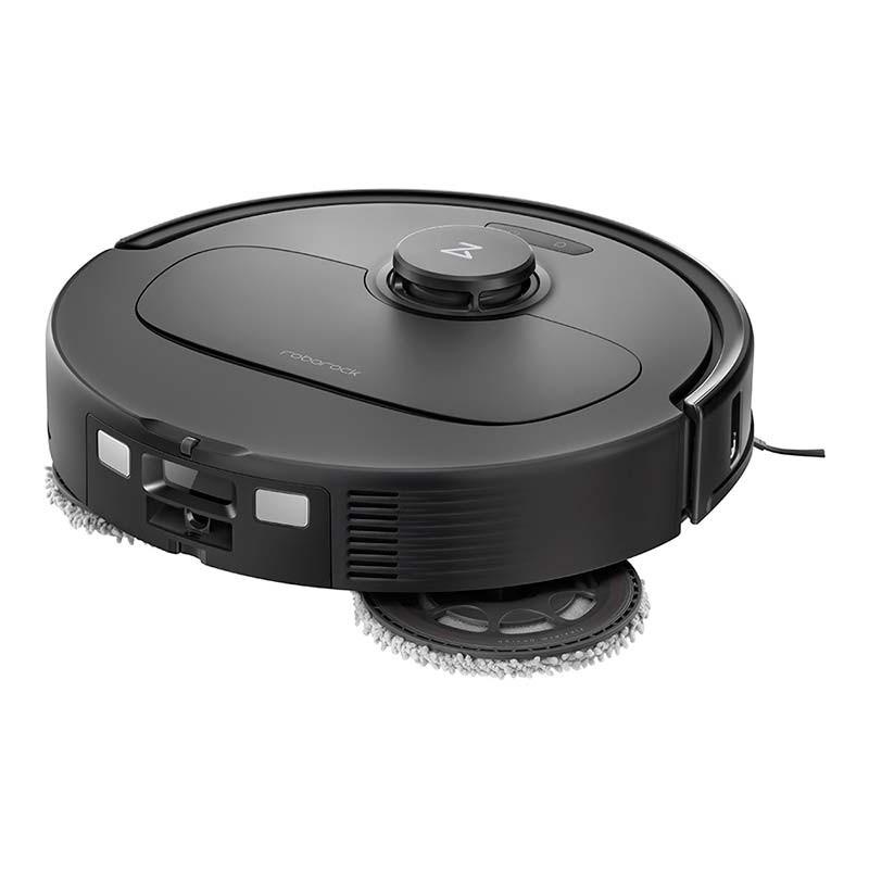 Roborock Qrevo Plus Negro - vista frontal y lateral derecho