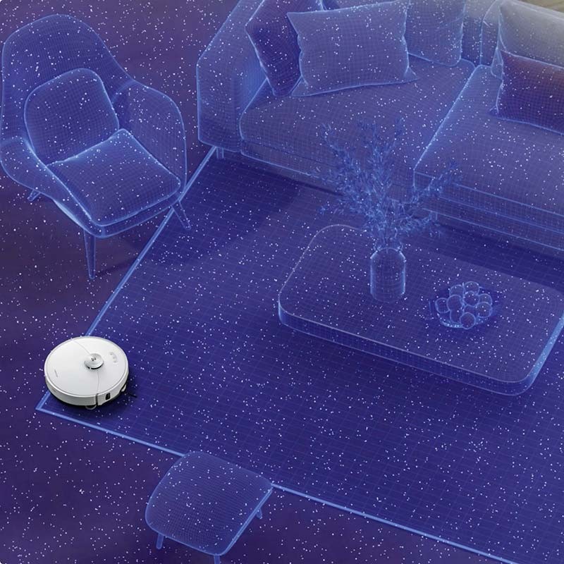 navegación LiDAR del Aspirador Robot Roborock S8 MaxV Ultra Blanco