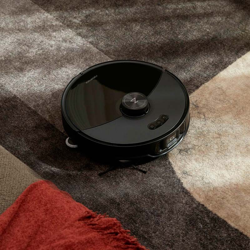 aspirado de alfombras del Aspirador Robot Roborock S8 MaxV Ultra Negro