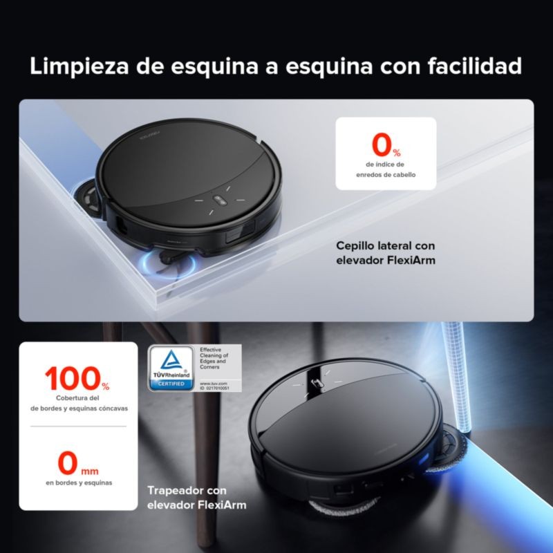 Roborock Saros 10R para la limpieza de esquinas