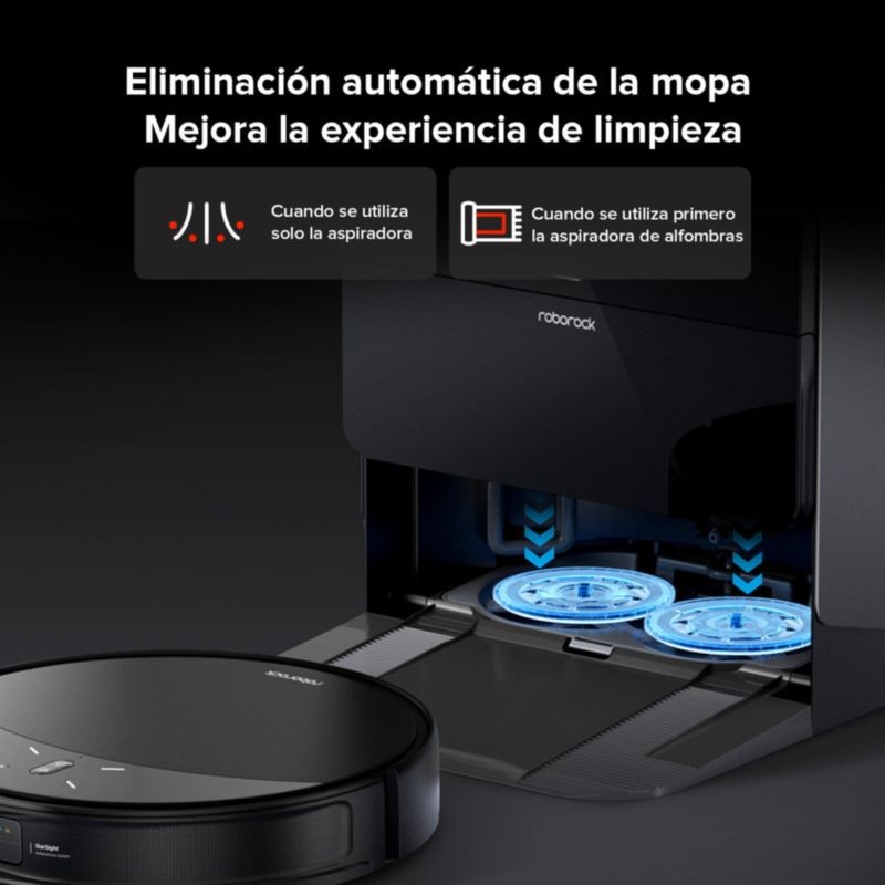Roborock Saros 10R con desmontaje automático de mopas