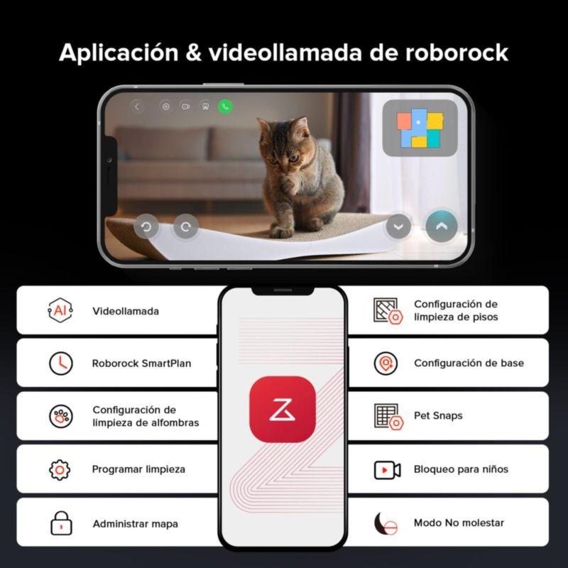 Roborock Saros 10R con control remoto por aplicación