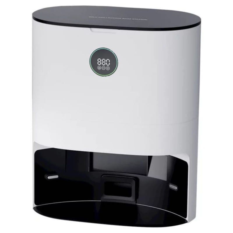 Vista frontal de la estación de carga del Robot aspirador ROIDMI EVE Max Blanco