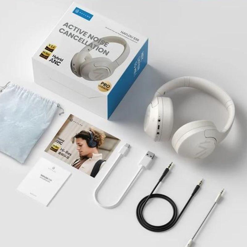 Haylou S30 Pro White - Contenu de l'emballage du casque Bluetooth