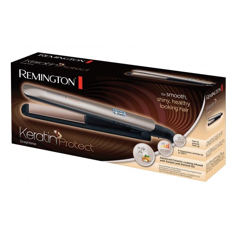 Lisseur Remington S8540 Keratin Protect Noir, Bronze boîte