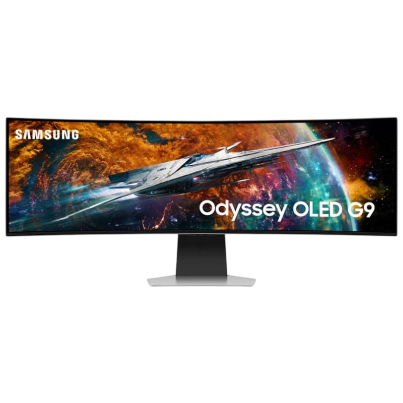 Samsung G95SC 49 Dual QHD OLED UltraWide Courbé 240 Hz G-Sync Argent - Moniteur Gaming