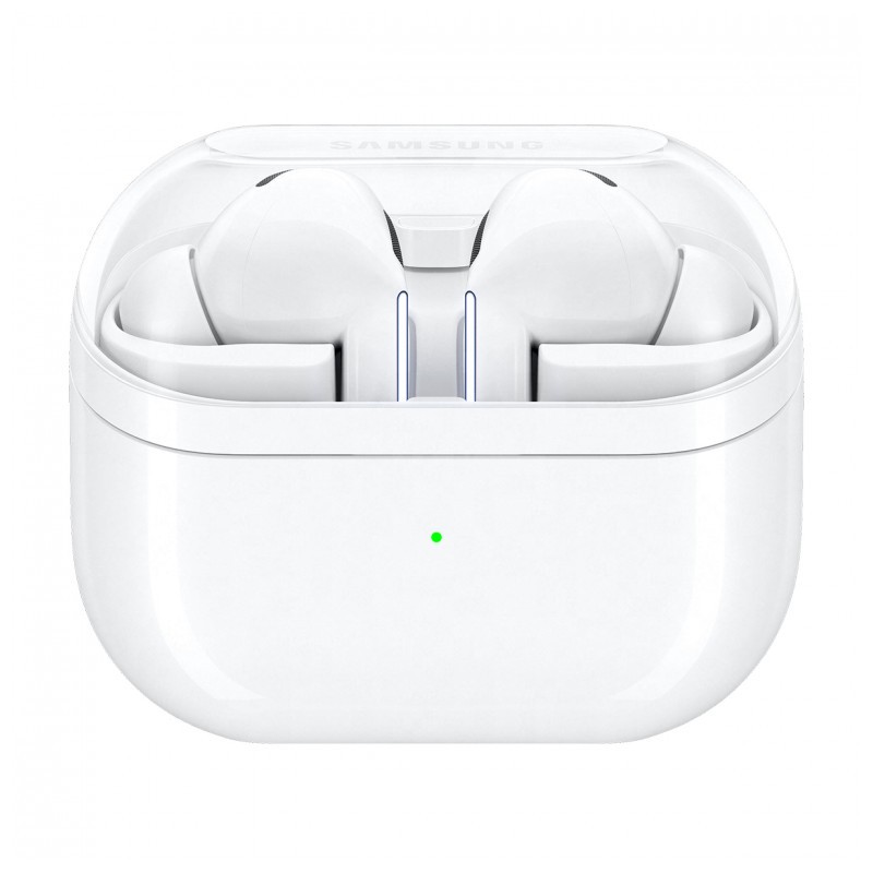 vista frontal del estuche de carga de los Auriculares Inalámbricos Samsung Galaxy Buds3 Pro Blanco