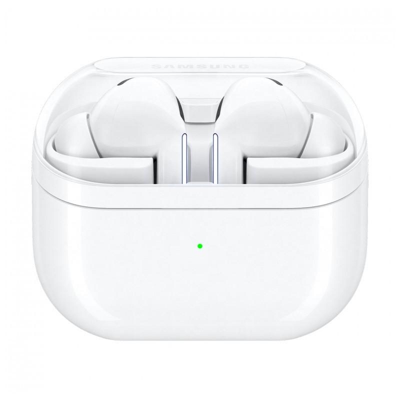 vista frontal del estuche de carga de los Auriculares Inalámbricos Samsung Galaxy Buds3 Pro Blanco