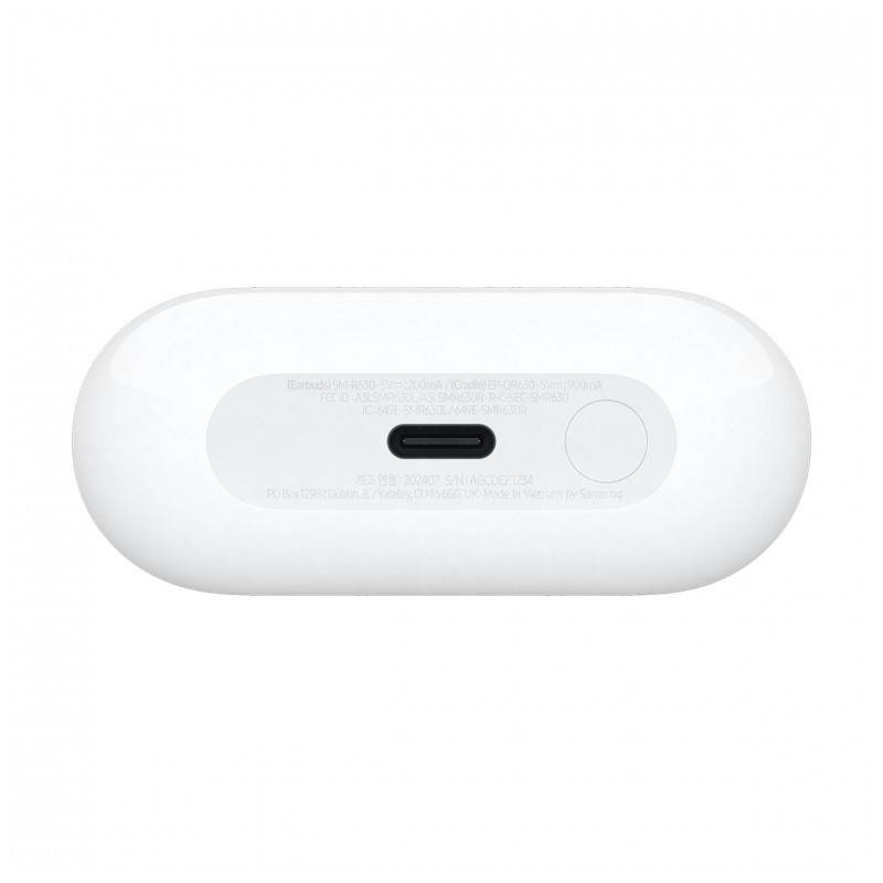 vista inferior de los Auriculares Inalámbricos Samsung Galaxy Buds3 Pro Blanco