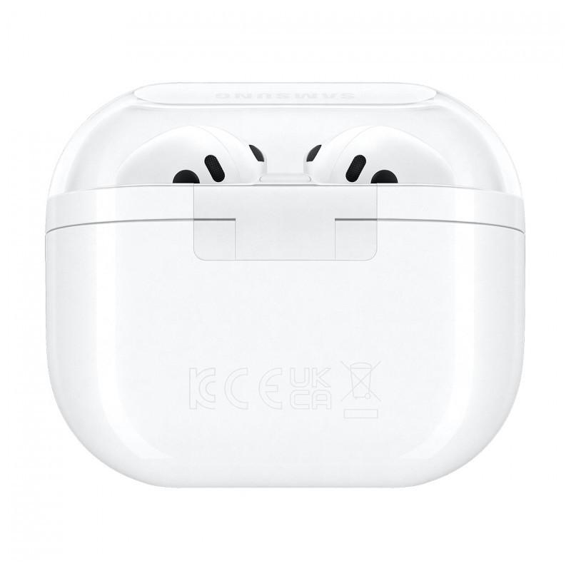 vista trasera del estuche de carga de los Auriculares Inalámbricos Samsung Galaxy Buds3 Blanco