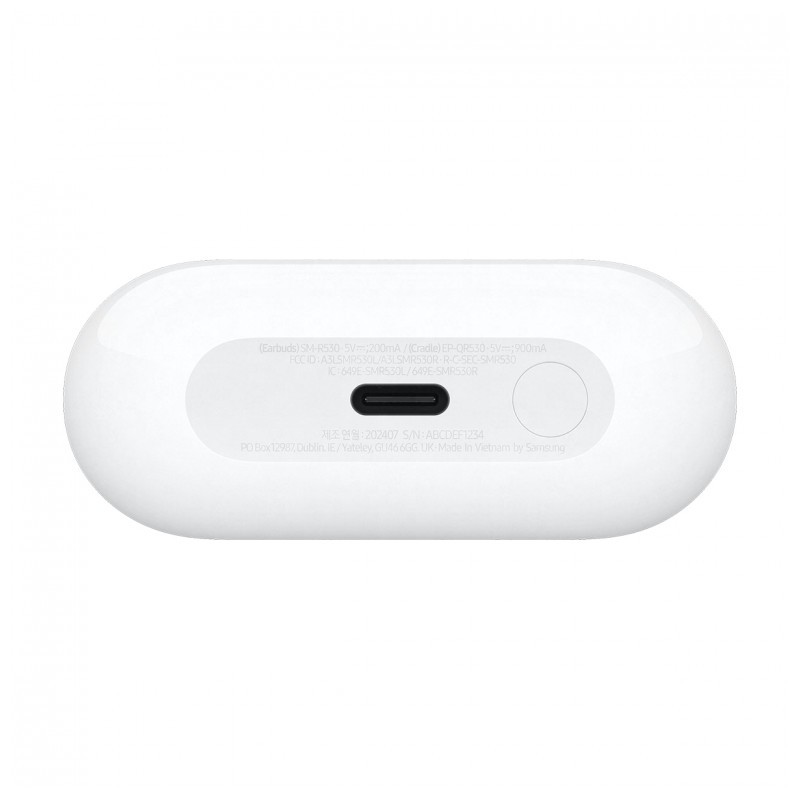vista inferior de los Auriculares Inalámbricos Samsung Galaxy Buds3 Blanco
