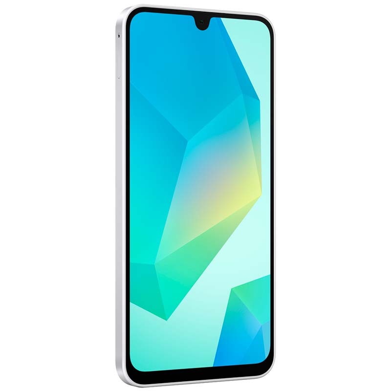 Samsung Galaxy A16 4G 8GB/256GB Cinzento - vista frontal e lateral esquerda