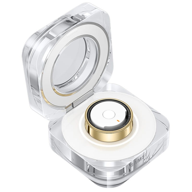 Estojo de carregamento de Samsung Galaxy Ring Tamanho 14 Ouro Titânio - Anel Inteligente