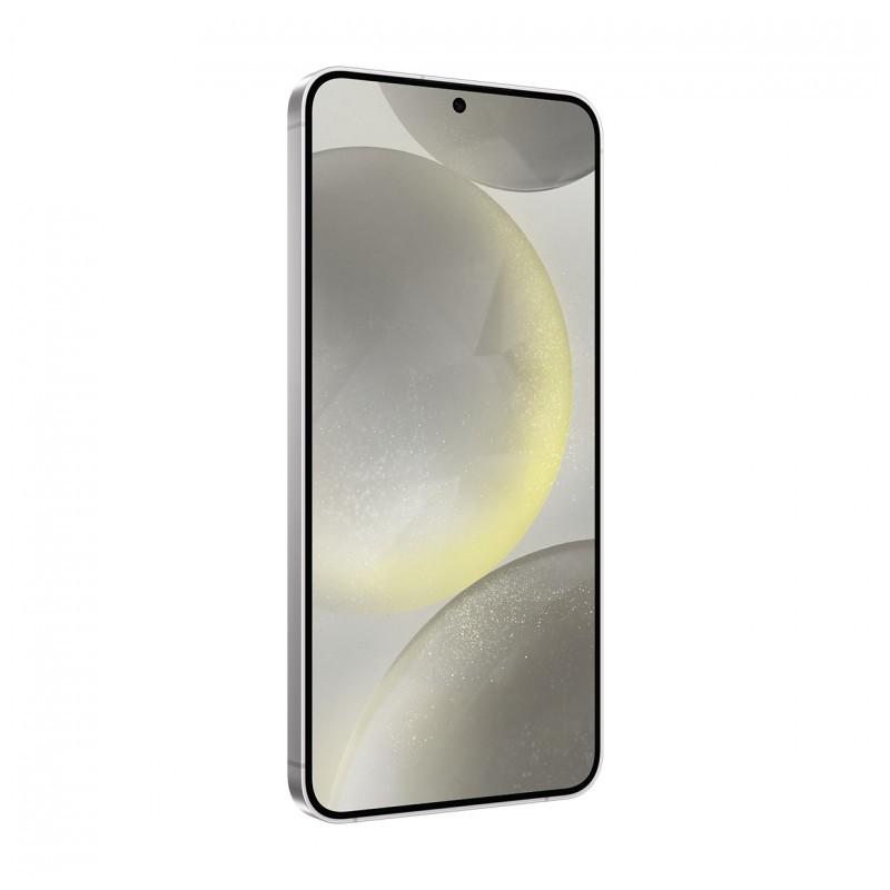 Vista frontal e lateral esquerda do telemóvel Samsung Galaxy S24+ 5G 12GB/512GB Cinzento