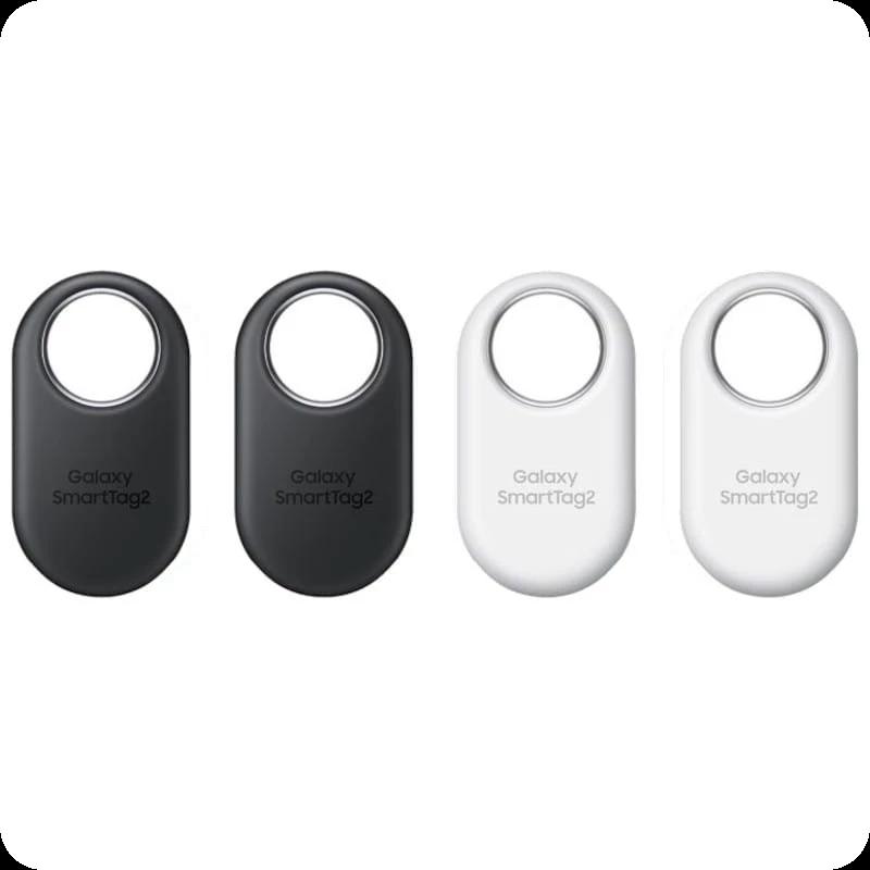 Samsung Galaxy SmartTag 2 IP67 NFC Pack x 4 Noir/Blanc - Dispositif de localisation