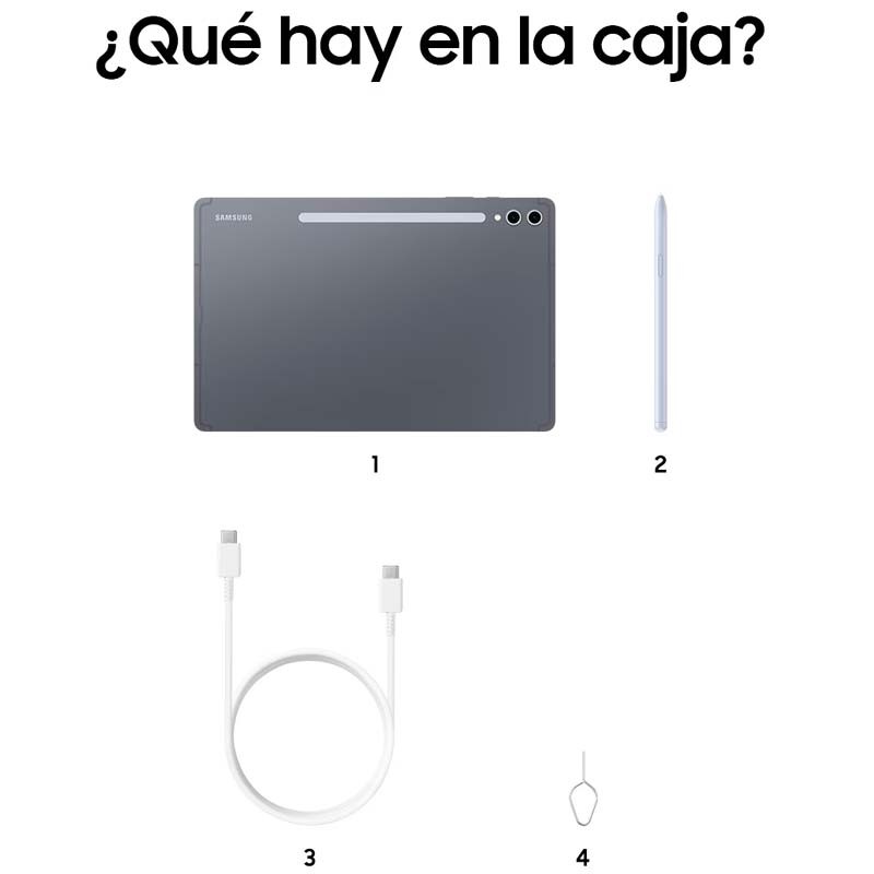 Samsung Galaxy Tab S10+ 12GB/256GB Wi-Fi Gris - contenido de la caja