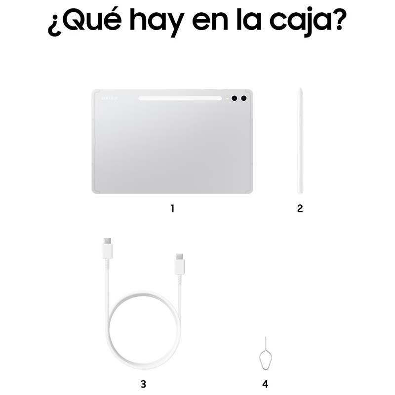 Samsung Galaxy Tab S10+ 12GB/256GB Wi-Fi Plata - contenido de la caja