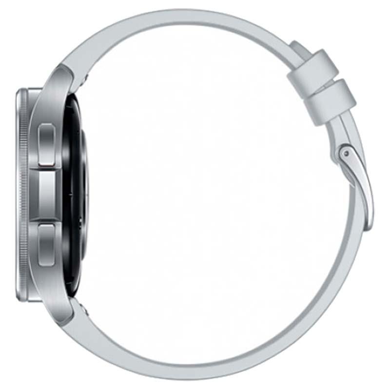vista lateral del Reloj inteligente Samsung Galaxy Watch6 Classic R950 43mm BT Plata