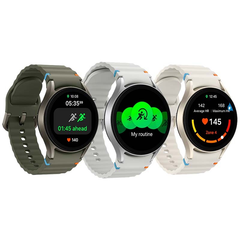 vista frontal y lateral del Reloj inteligente Samsung Galaxy Watch7 L315 44mm 4G Verde