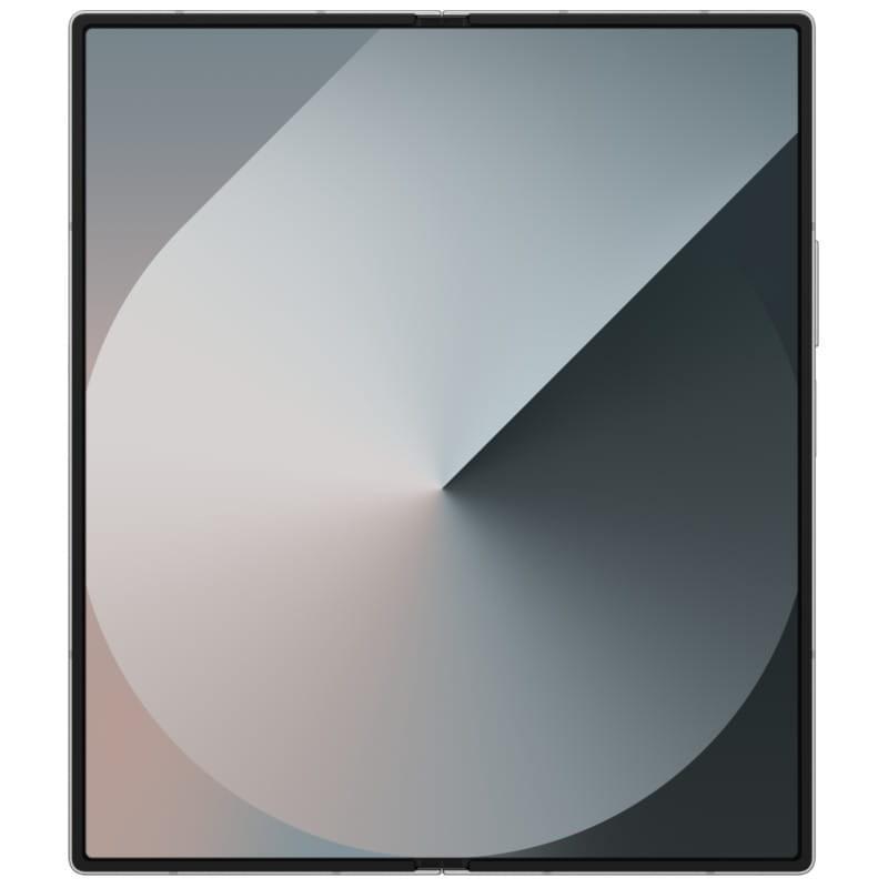 Samsung Galaxy Z Fold6 5G gris renouvelé état excellent, écran pliable ouvert bord à bord, bordures fines, design minimaliste géométrique 12Go 256Go