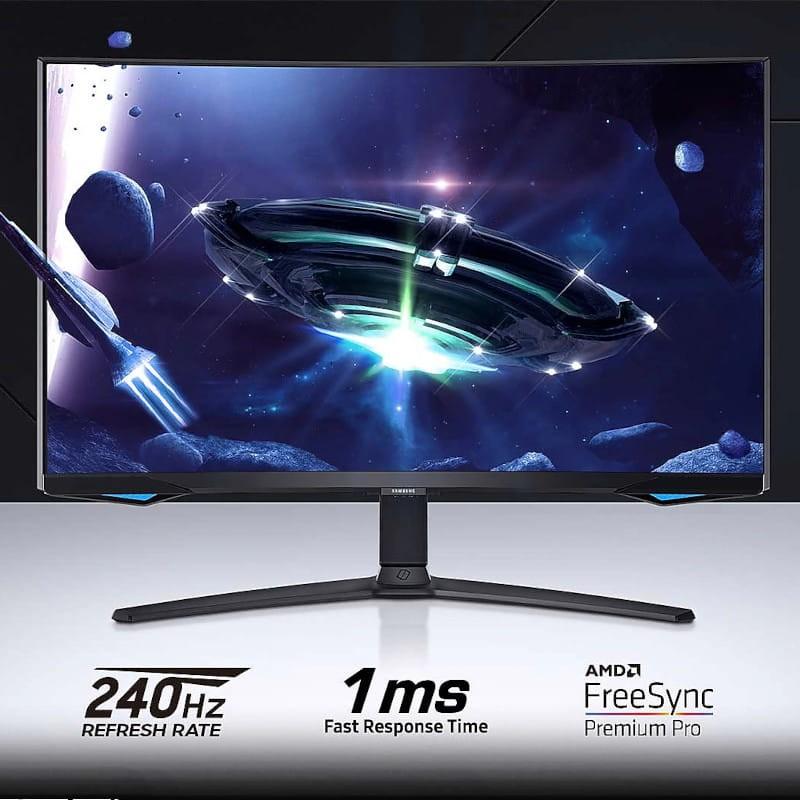Taxa de atualização de Samsung Odyssey LS27BG650EU 27 WQHD LCD 240 Hz FreeSync Premium Curvo Preto - Monitor Gaming