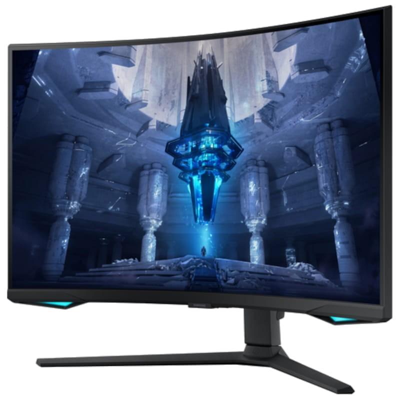 Samsung Odyssey Neo G7 S32BG750NP 32 4K UltraHD Curvo LED FreeSync Preto - Monitor de jogos vista frontal esquerda