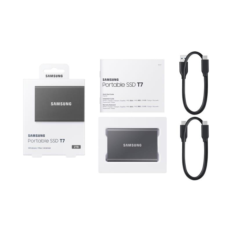 Samsung Portable SSD T7 2TB Cinza - Caja