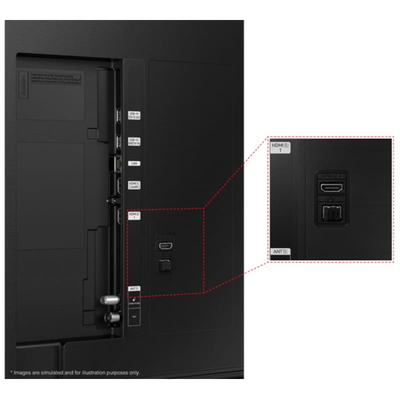 Samsung Series 6 TQ55Q60CAU 55 Pulgadas Conexiones
