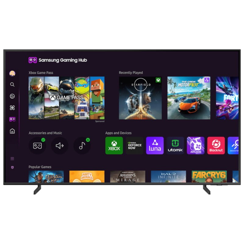 Samsung TQ65Q64DAU 65 4K Ultra HD Smart TV Wifi Cinzento - Televisão com vista frontal