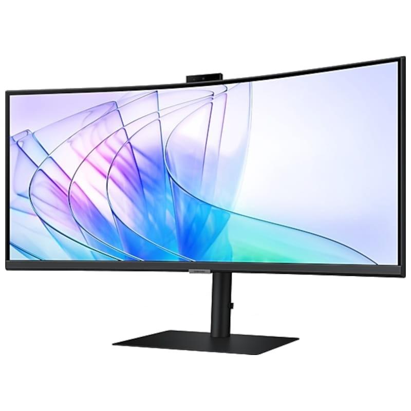 Samsung ViewFinity S34C652VAU 34" 4K Ultra HD VA UltraWide Curvo 100 Hz FreeSync Webcam Negro - Monitor PC vista frontal derecha