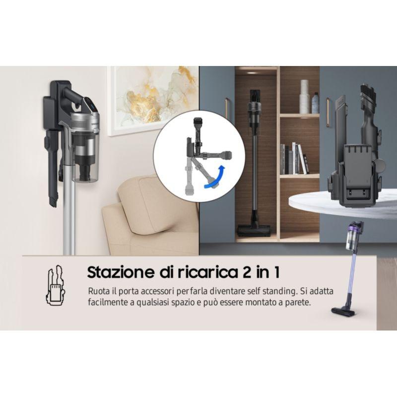 Aspirateur Samsung VS15A6031R4 Noir avec station de charge 2 en 1