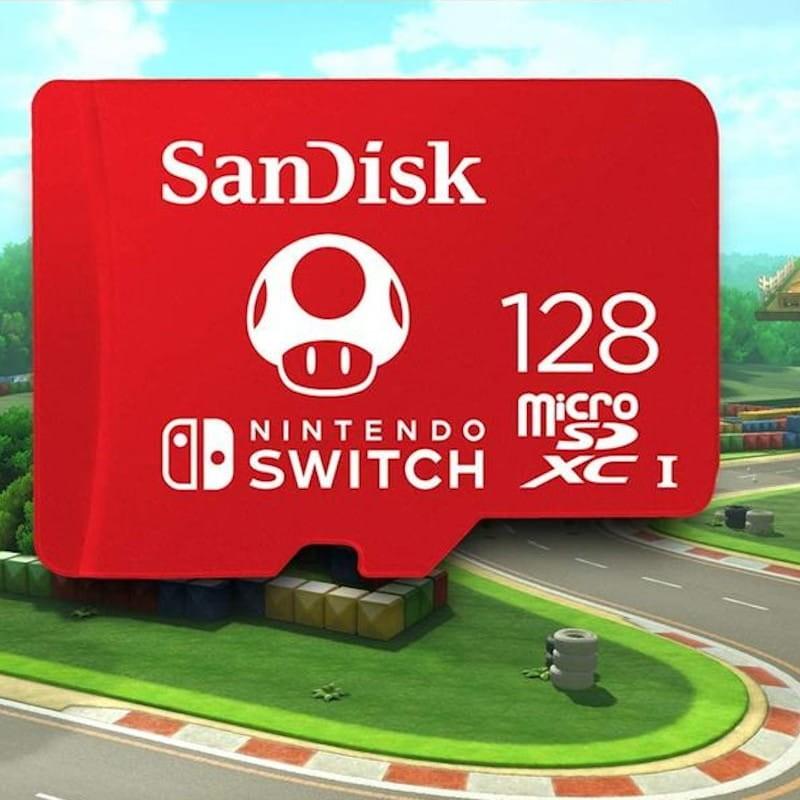SandDisk MicroSDXC 128GB para Nintendo Switch - Rojo