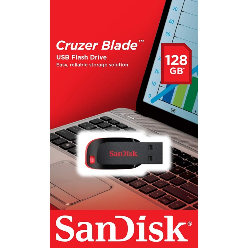 SanDisk Cruzer Blade 128 GB USB 2.0 - caja