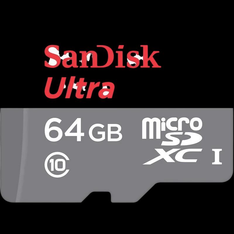 SanDisk Adaptador MicroSD 64GB Ultra UHS-I + Classe 10 - Cinza e branco - MicroSDXC - Classe 10 - Velocidade de leitura: 80 MB / s - Proteção de nível 4 - Adaptador SD