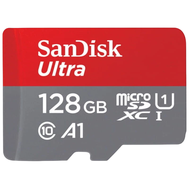 SanDisk MicroSD 128GB Ultra UHS-I + Adaptador Clase 10