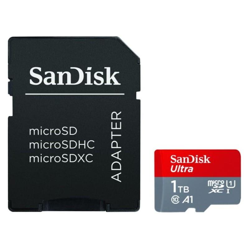 Vista general de la tarjeta de memoria SanDisk USB 3.0 1 TB 150MB/s Gris/Rojo