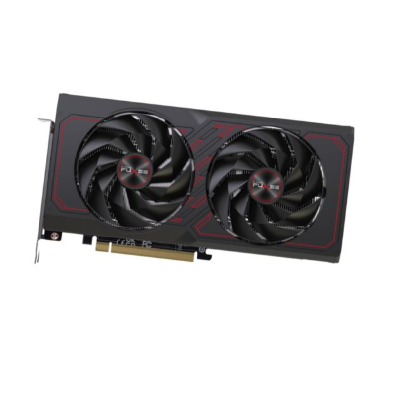 Vue de face de la Carte Graphique Sapphire PULSE Radeon RX 7600 XT AMD 16 GB DDR6