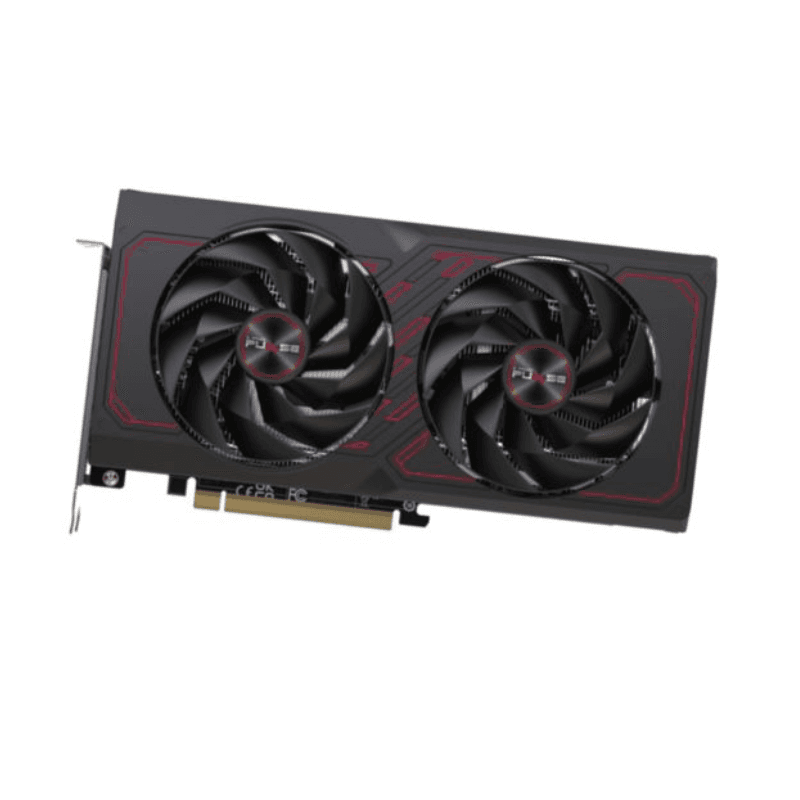 Vue de face de la Carte Graphique Sapphire PULSE Radeon RX 7600 XT AMD 16 GB DDR6