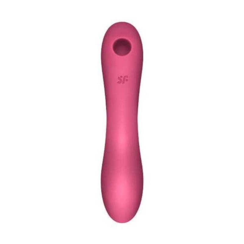 Perspectiva del Satisfyer Curvy Trinity 3 Rojo - Succionador de clítoris