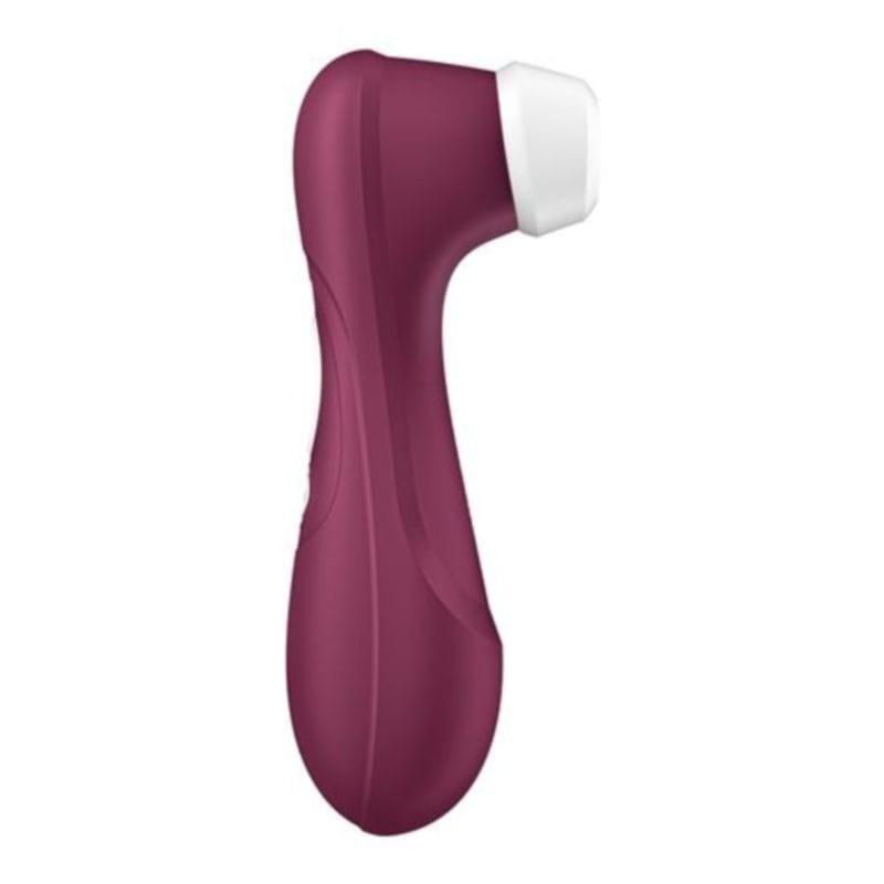 Vista lateral derecha del Satisfyer Pro 2 (3 Gen.) App Granate - Succionador de clítoris