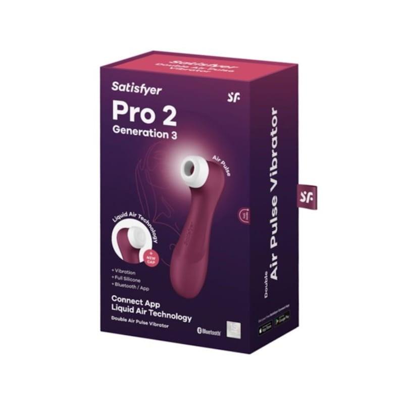 Caja del Satisfyer Pro 2 (3 Gen.) App Granate - Succionador de clítoris