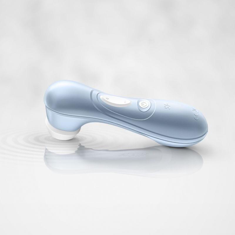 Vista lateral del Satisfyer Pro 2 Next Generation Azul