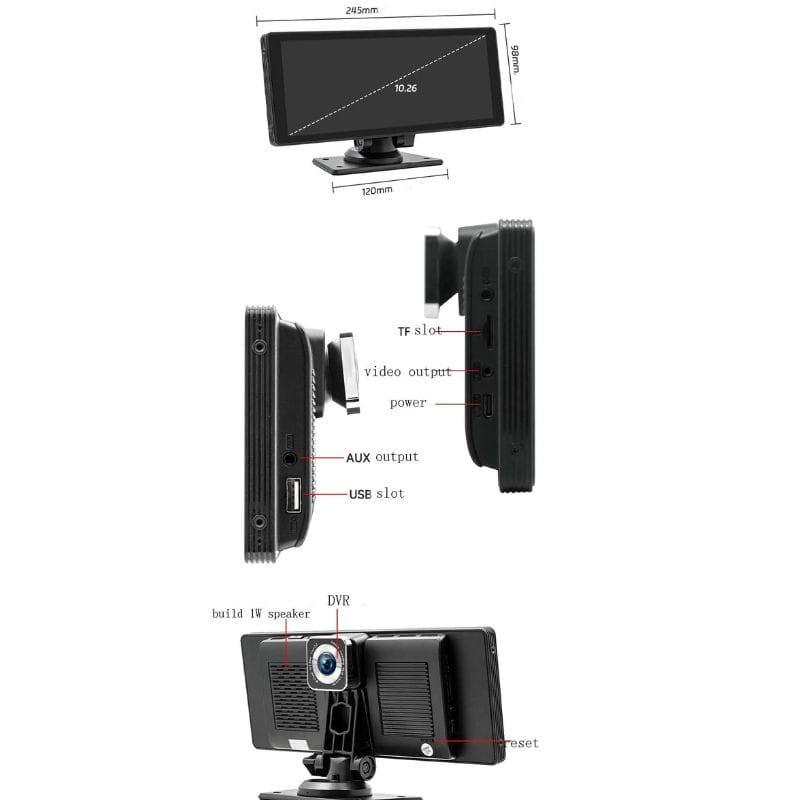 SD9302 Negro - Reproductor multimedia para coche medidas