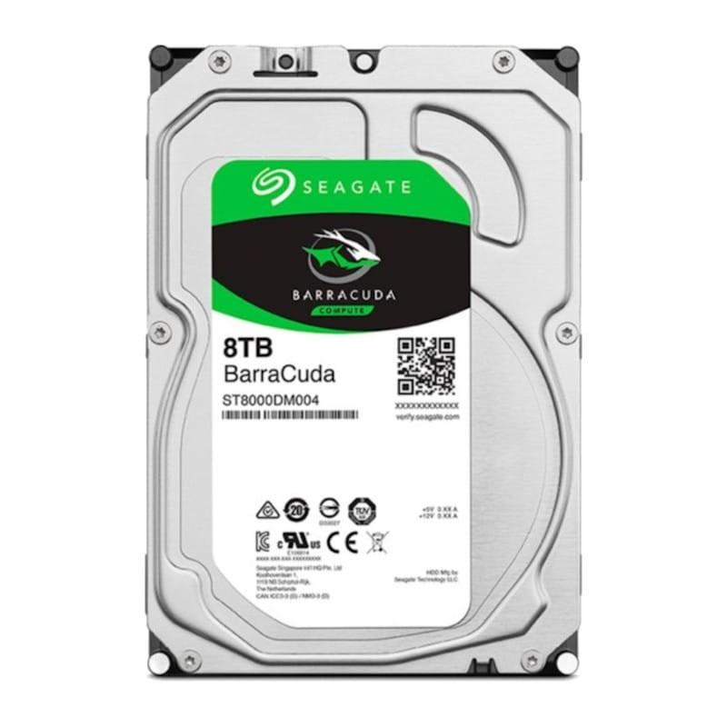 Vue de face du Disque dur Seagate BarraCuda Compute 8 TB SATA Vert/Noir