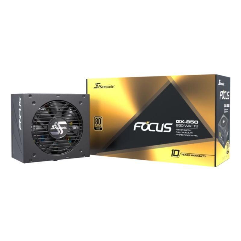 Fonte de Alimentação Seasonic Focus GX-850 ATX 3 com ventilador de 135 mm